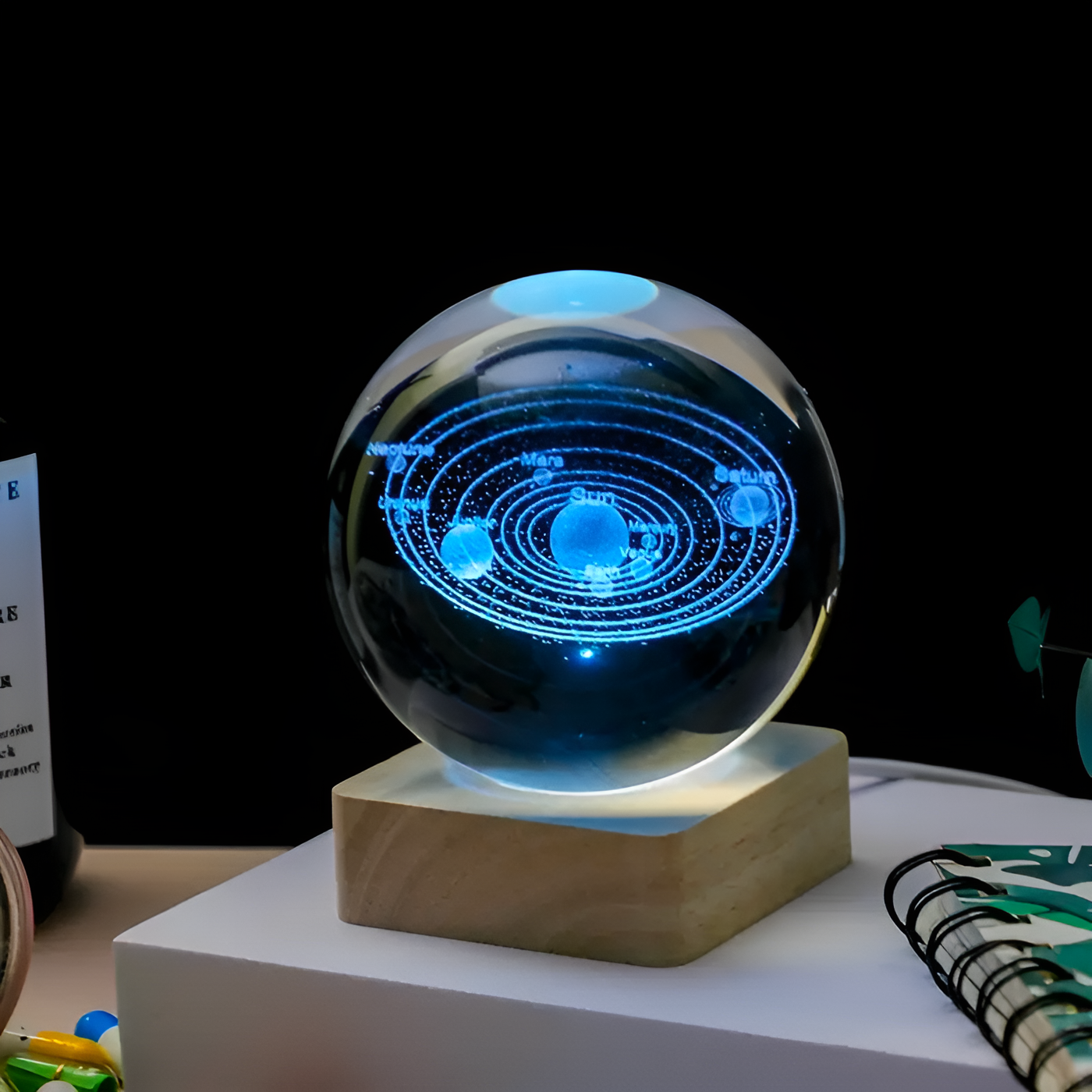 GalaxyLight | Lysende galakse-glasglobus