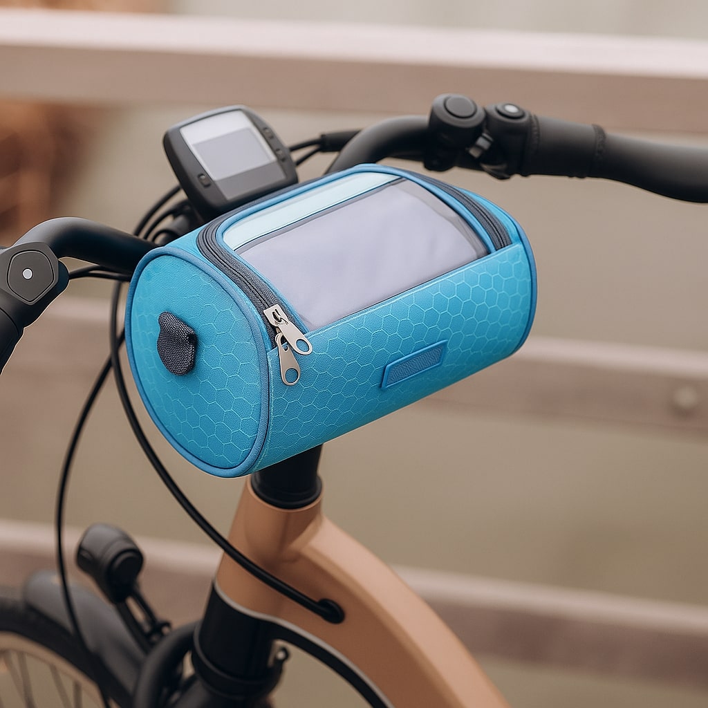 Handlebrix - Styrtaske Med Touchscreen-Vindue Til Cykel Lyseblå Nuvenci.dk