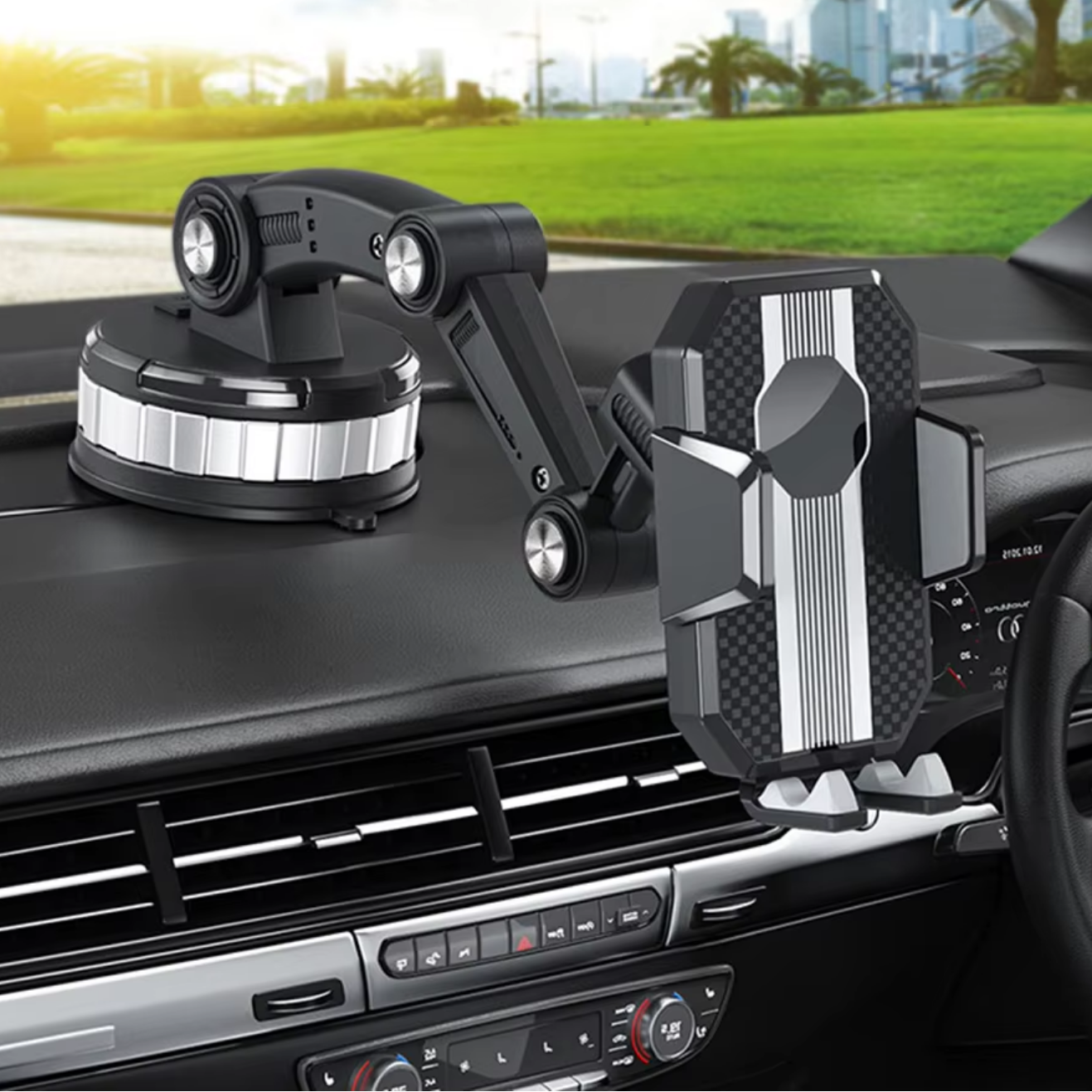 FlexHold | Universel Bilholder med Stærkt Sugegreb