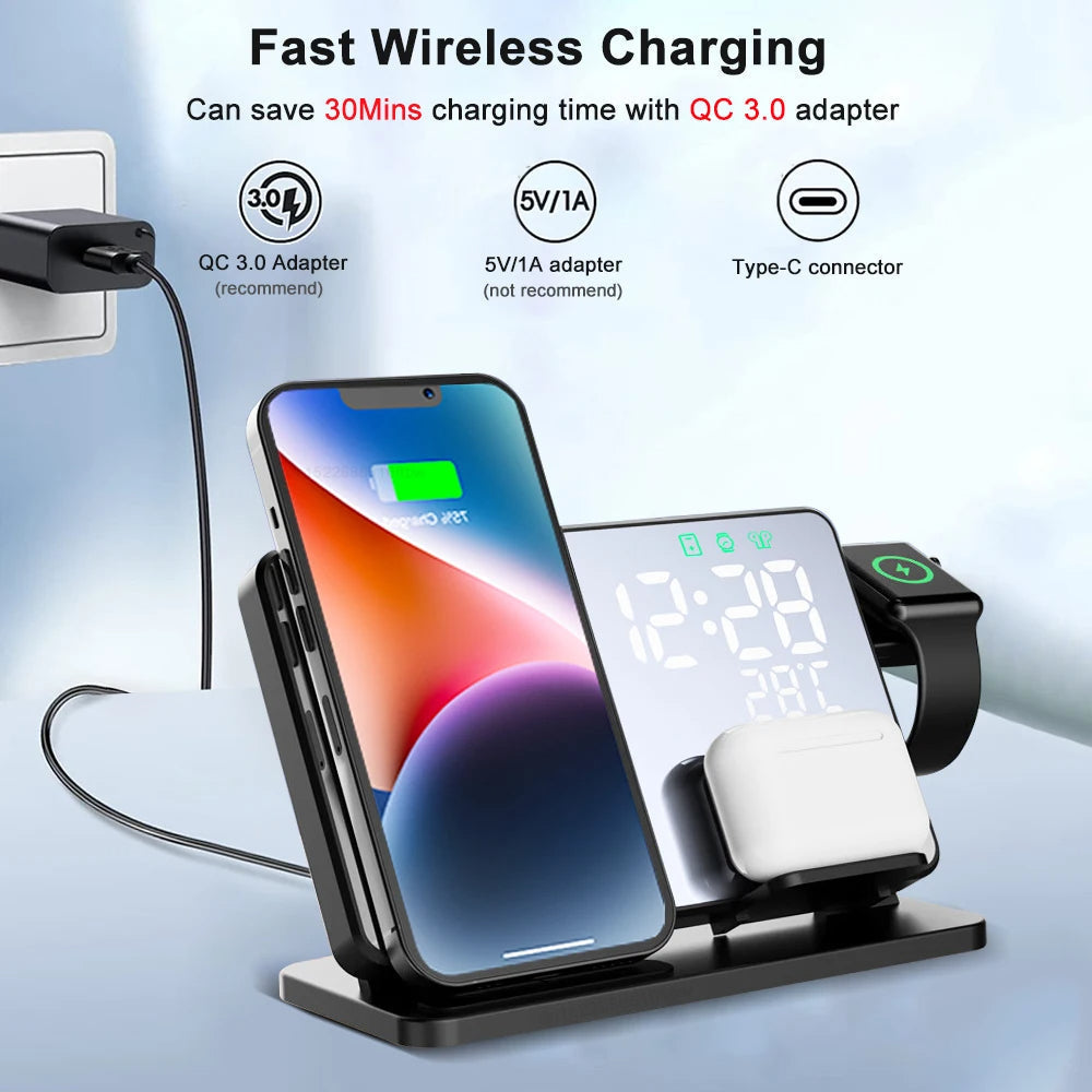 ChargeHub | Opladningsstation – 3-i-1 Løsning til Apple-enheder