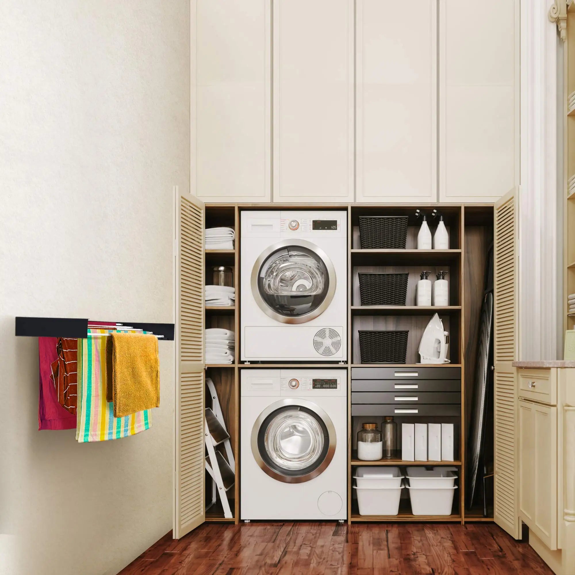 Ecodry - Opvouwbar Tøjstativ til Indendørs og Udendørs Brug, Pladsbesparende Design-2