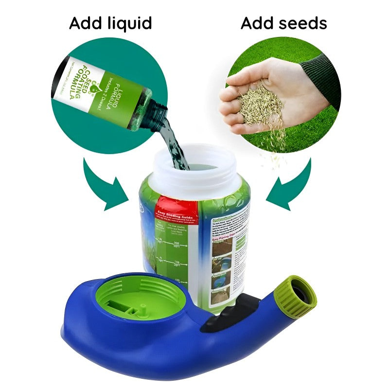 LawnBloom | Plæne Spray – Hurtig Reparation af Bare Pletter
