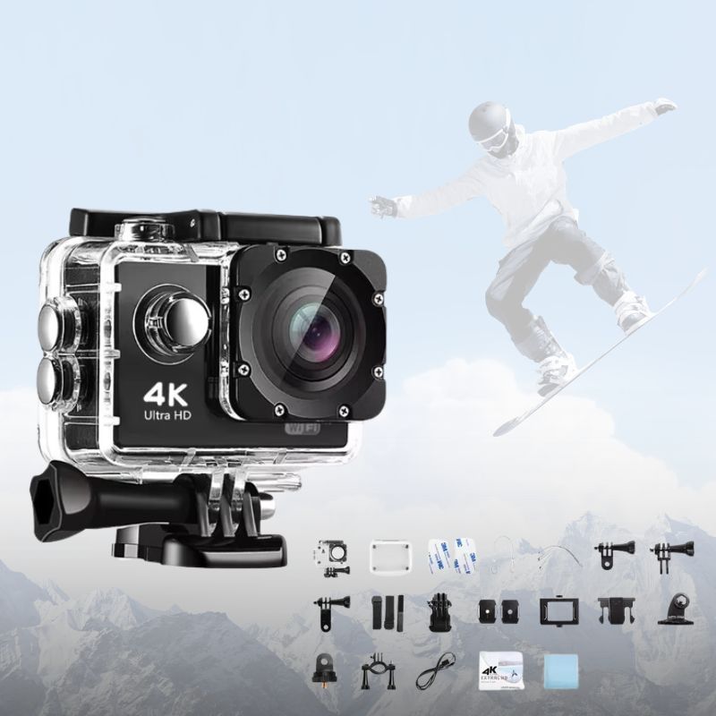 TrailCam | Actionkamera – Fotocamera d'azione impermeabile 4K per avventure