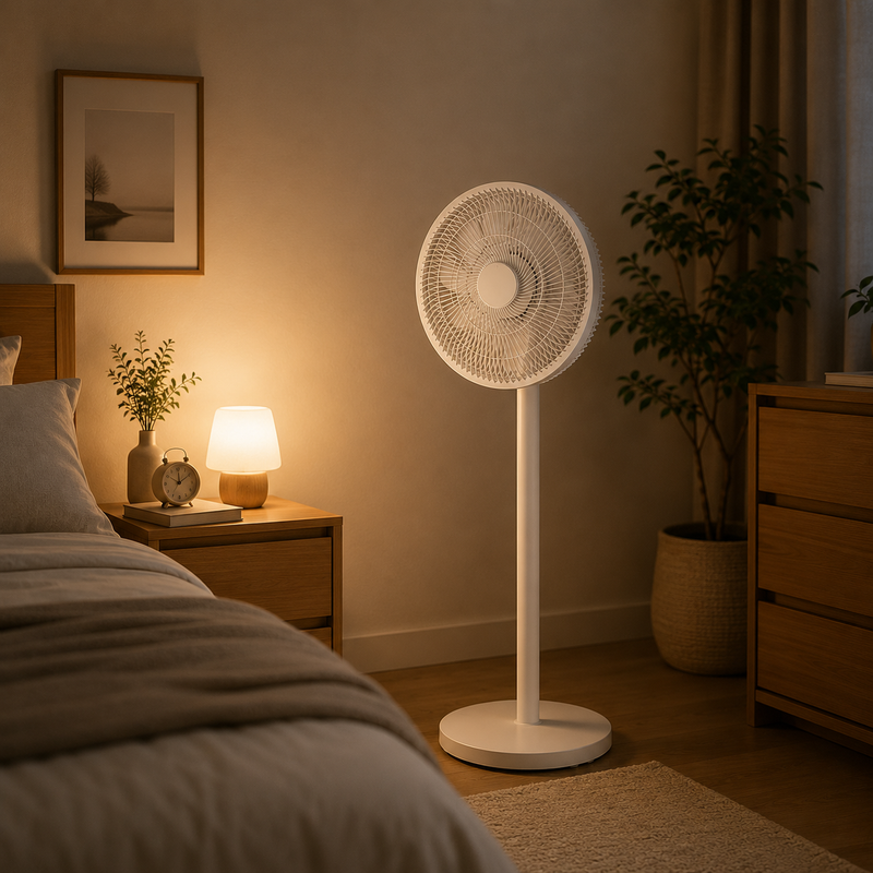 OmniFlow - Justerbar Gulvventilator Med Fjernbetjening Nuvenci.dk