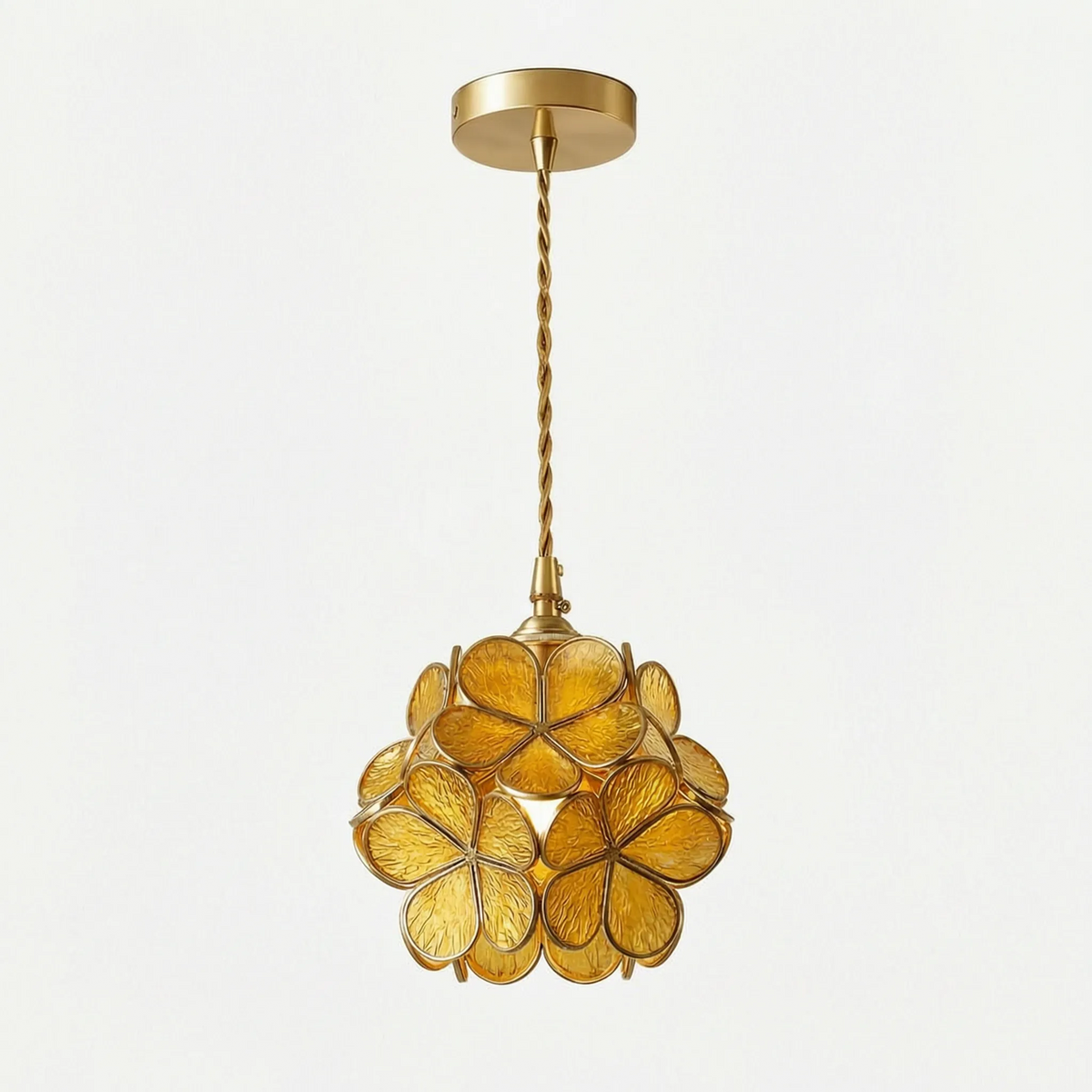 Petalure - Blomsterformet Loftslampe Med Rund Form Gul Nuvenci.dk