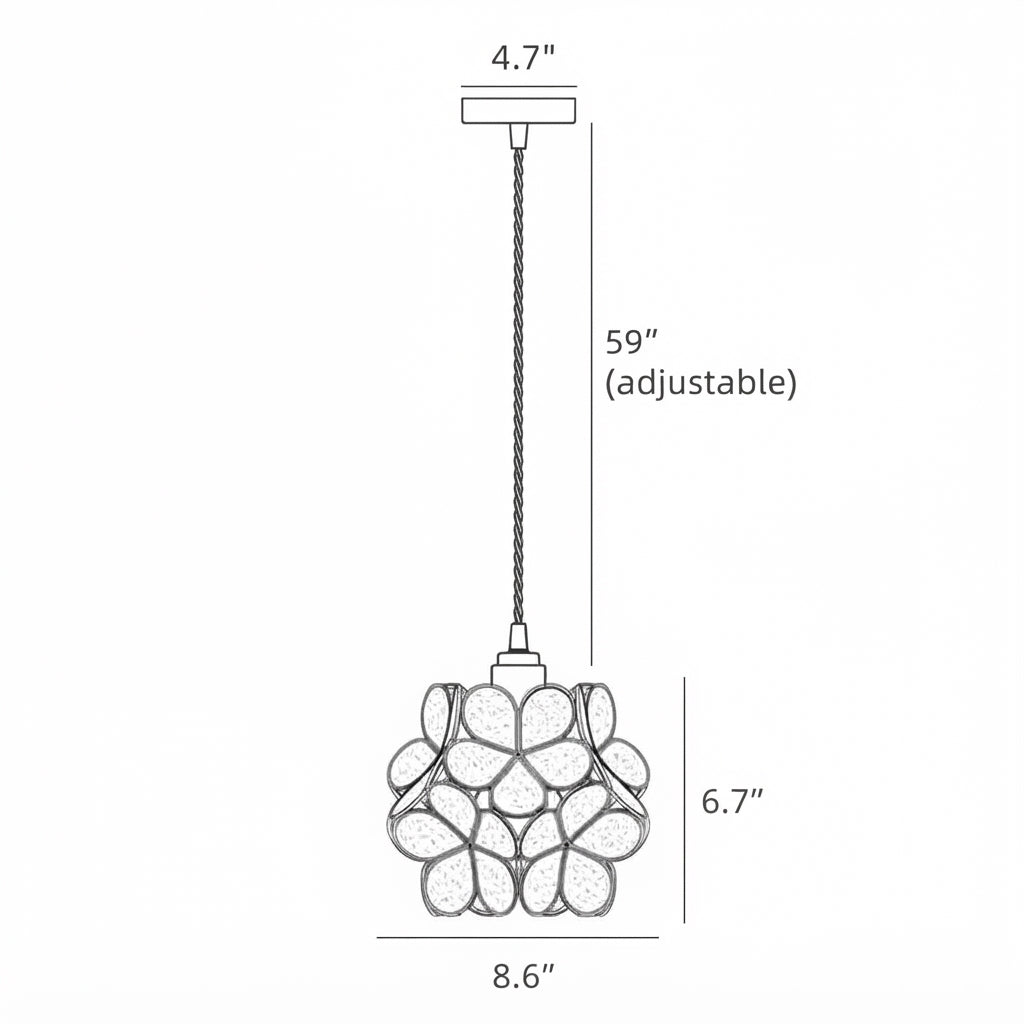 Petalure - Blomsterformet Loftslampe Med Rund Form Nuvenci.dk