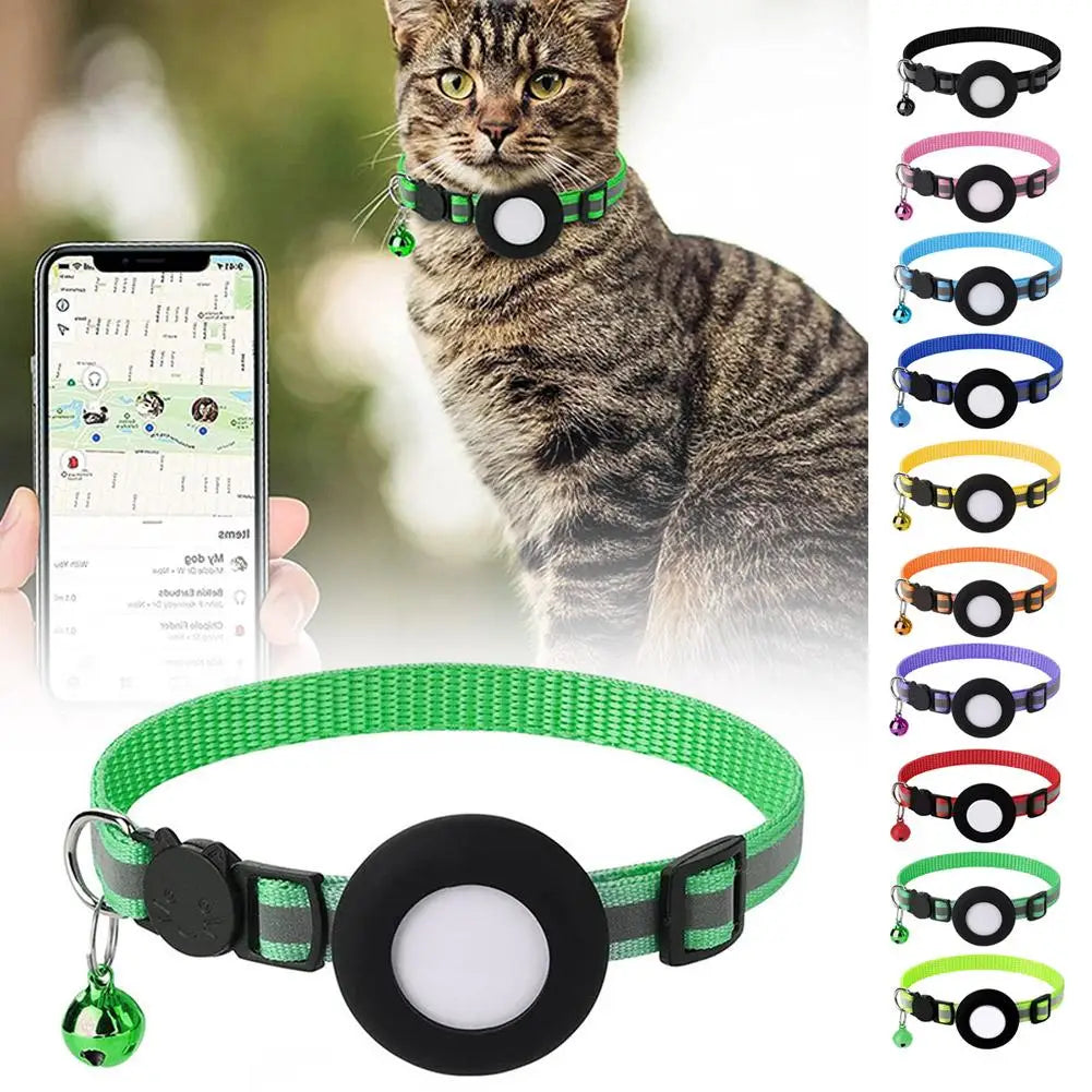 SafeWhisker | Collier pour chat avec réflecteur et médaille d'identification