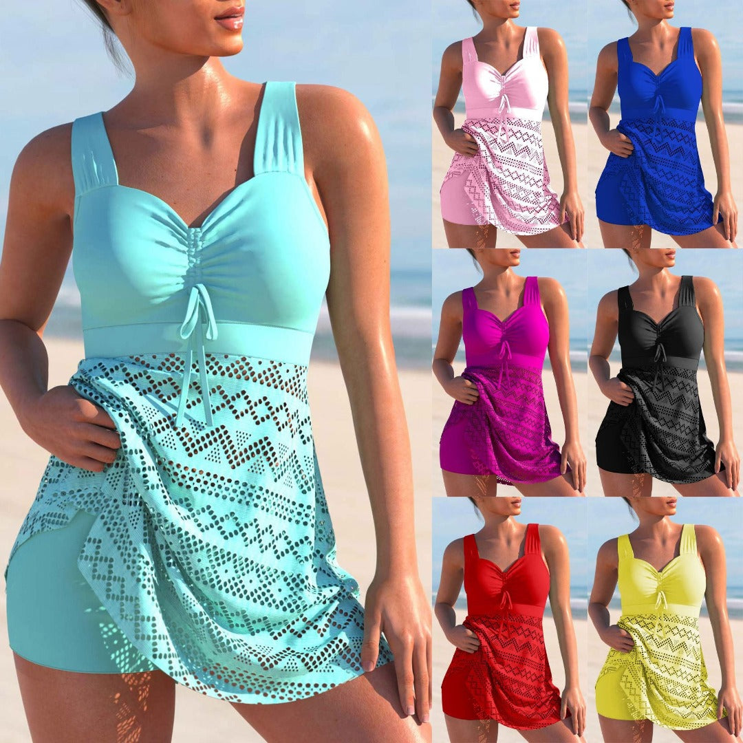 Maribel | Slankende Tankini med Elegant Quilt | Damemode