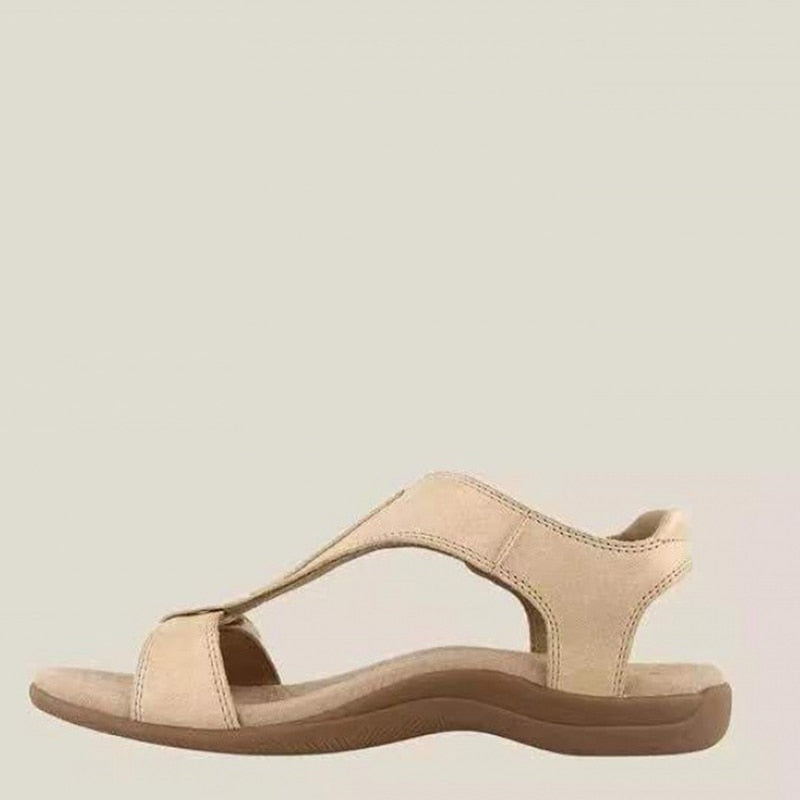Variant image for Komfortable Dame Sandaler i Læder Med Justerbar Strop og Støttende Sål-37