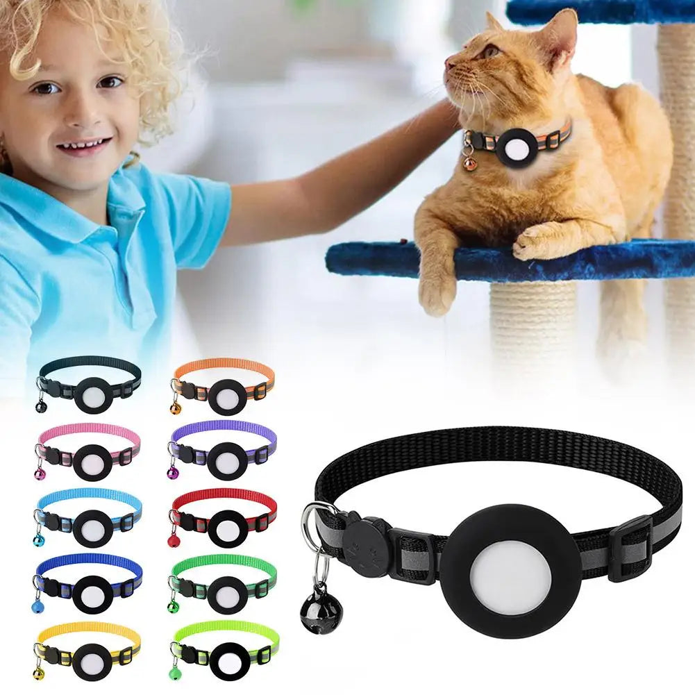 SafeWhisker | Collier pour chat avec réflecteur et médaille d'identification