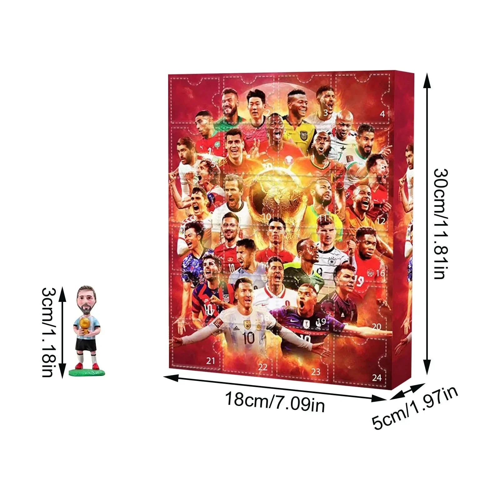 Soccountdown - Fodboldtema Julekalender Med Figurer Nuvenci.dk