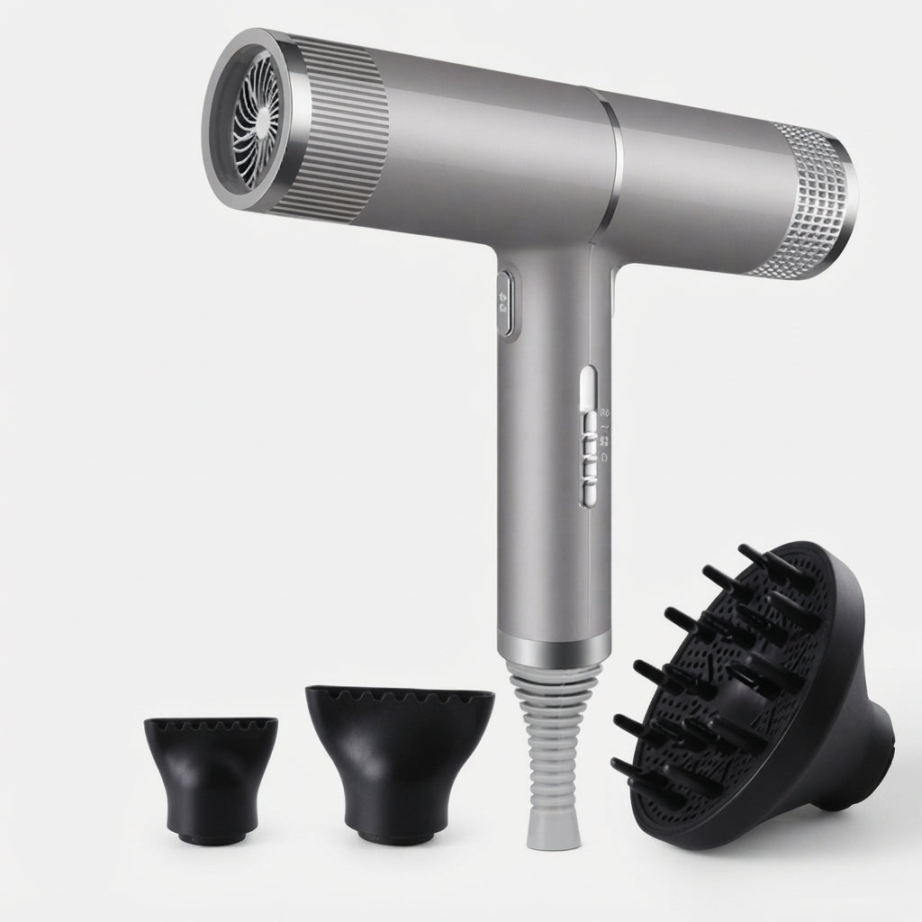 SwiftDry | Magnetisk hårtørrer til ubesværet styling Grå Nuvenci.dk