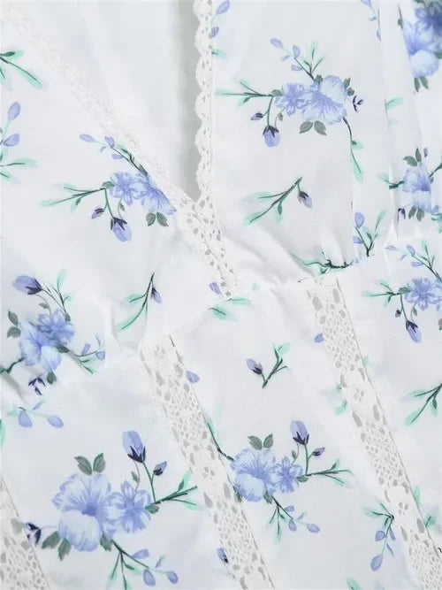 Valentina | Mini Kjole – Elegant Blomsterdesign med Volanger 5