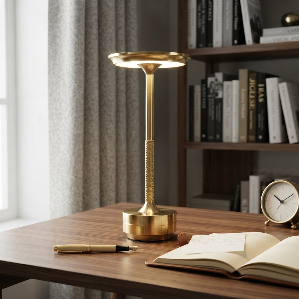 VibeLight | Bordlampe – Justerbar Hyggebelysning Guld Nuvenci.dk