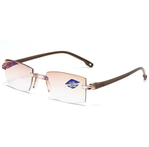 Visynta - Ultralet Kantløs Progressiv Brille Brun Nuvenci.dk