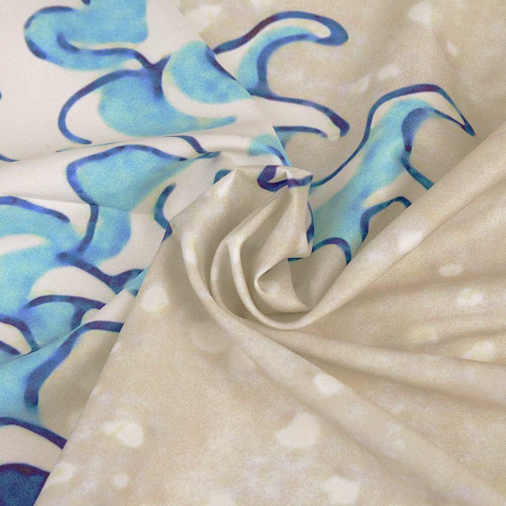 WaveDrape - Japansk Inspireret Vægtæppe Kunst Nuvenci.dk
