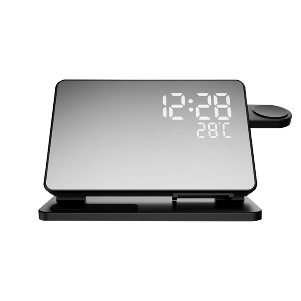 PowerNest | Elegant 3-i-1 Opladerstation med Vækkeur til Apple Enheder