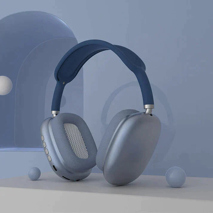 AeroBeats | Trådløse Bluetooth-høretelefoner med HiFi-lyd og støjreduktion Blå Nuvenci.dk