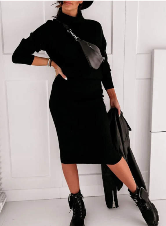 Amira | Elegant striksæt til kvinder Sort Nuvenci.dk