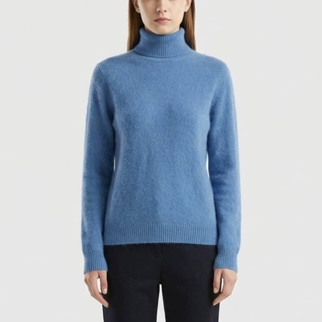 Ara | Blød Højhalset Cashmere Strik | Damer Blå Nuvenci.dk