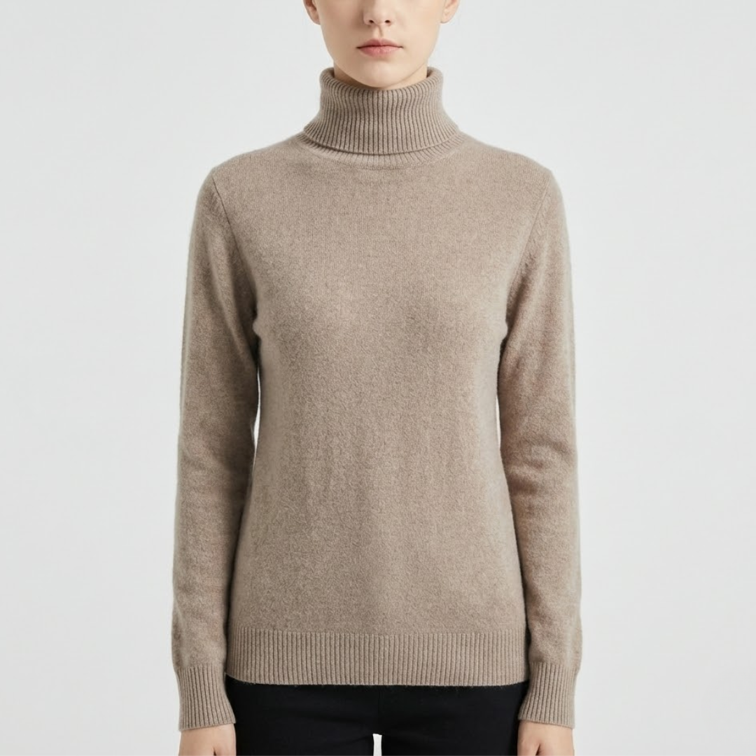 Ara | Blød Højhalset Cashmere Strik | Damer Camel Nuvenci.dk
