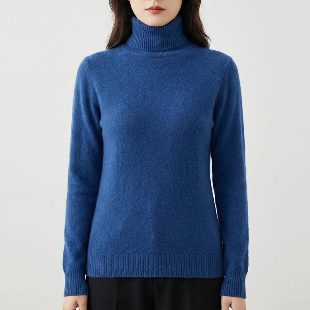 Ara | Blød Højhalset Cashmere Strik | Damer Marineblå Nuvenci.dk