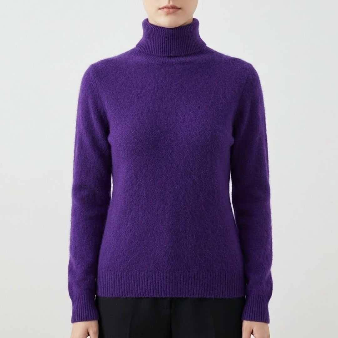 Ara | Blød Højhalset Cashmere Strik | Damer Violet Nuvenci.dk