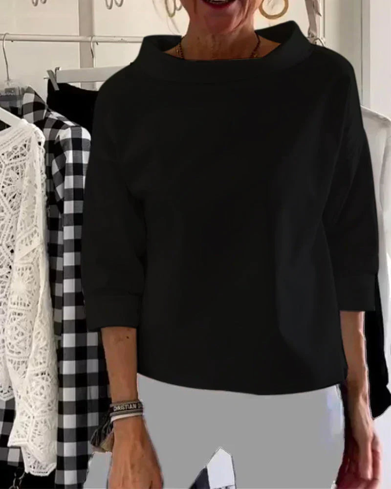Arianna | Dametop – Elegant Stil til Hverdag og Fest Sort Nuvenci.dk