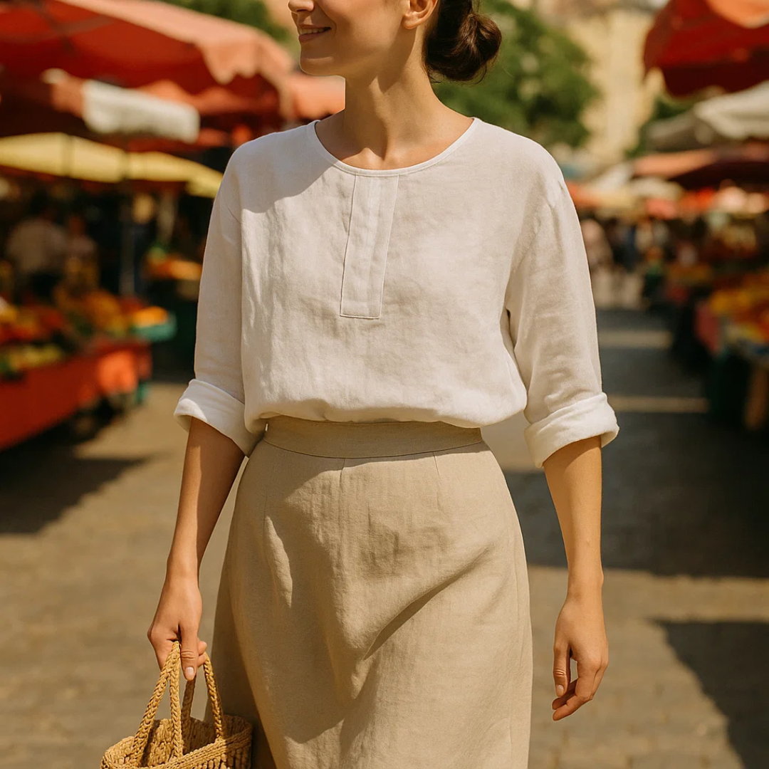 Ariola | Damebluse – Løs Pasform i Ren Hør Nuvenci.dk