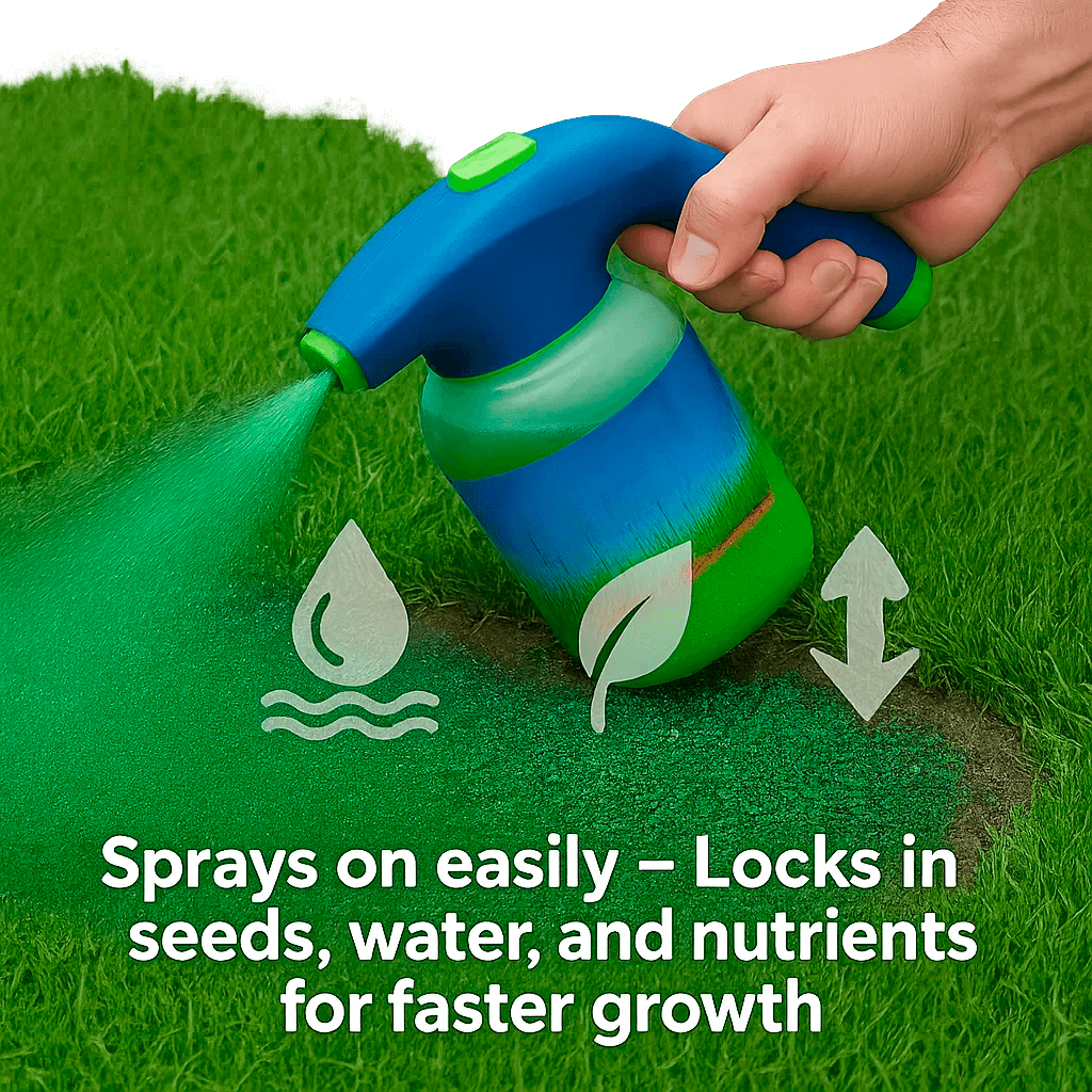 LawnBloom | Plæne Spray – Hurtig Reparation af Bare Pletter