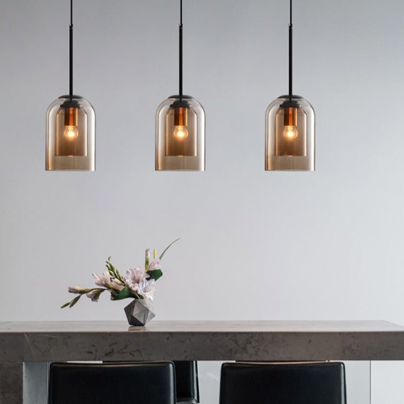 AuraGlas | Stilfuld Dobbeltglas Pendellampe Nuvenci.dk