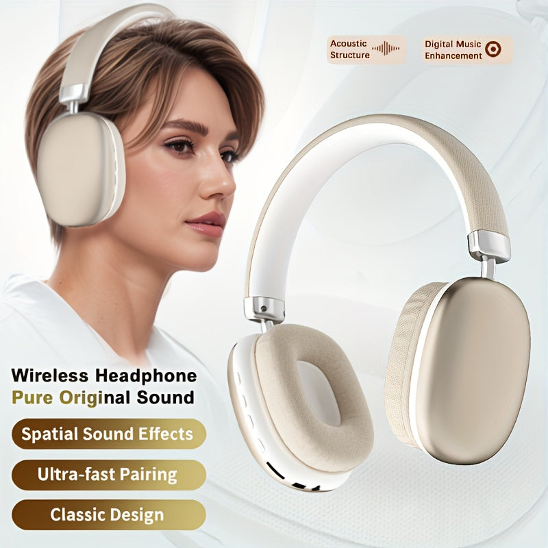 TrueBass | Trådløse Hovedtelefoner med Kraftfuld Lyd og Lukket Design