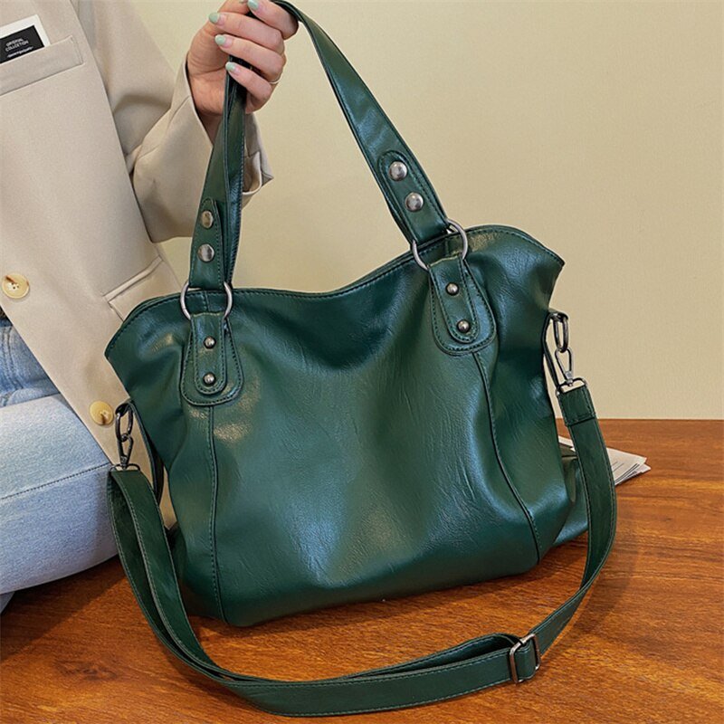 BellaBag | Blød Lædertaske for Elegance og Komfort Grøn Nuvenci.dk
