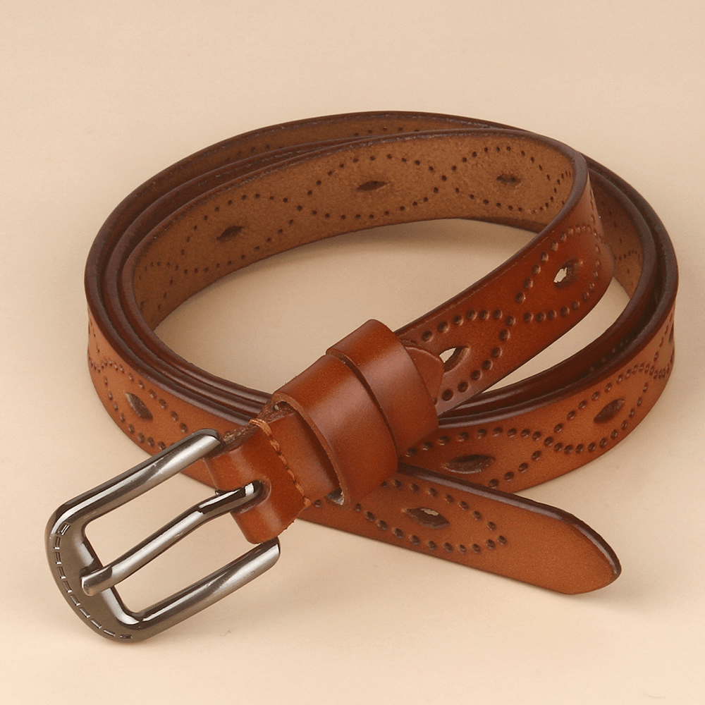 BeltCraft | Elegant Vintage Læderbælte med Kobberspænde Kaffe Nuvenci.dk
