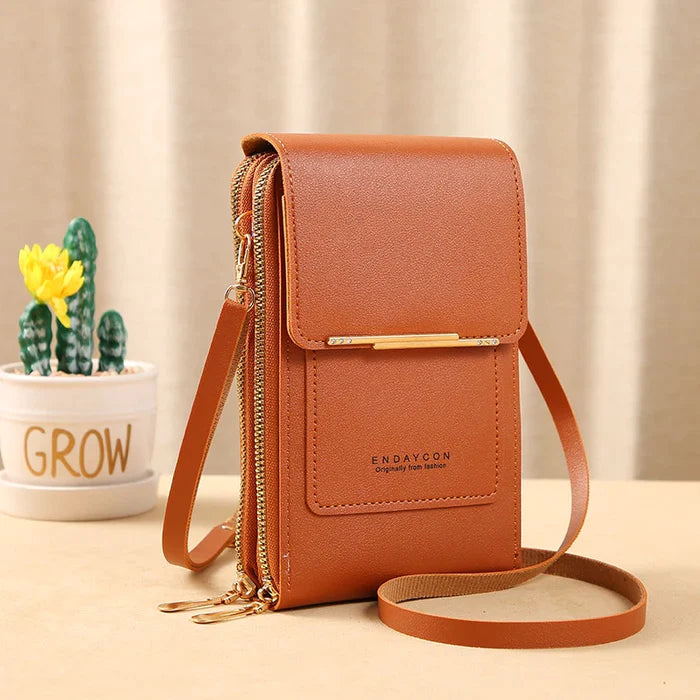 Bethany | Crossbody Taske – Anti-Tyveri & Hverdags Komfort Brun Nuvenci.dk