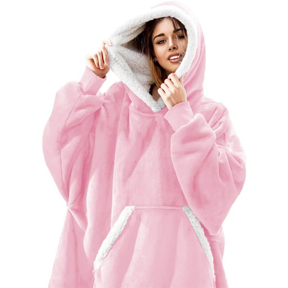 Betty | Luksuriøs Vintervarme Hoodie Dækken Pink One Size Nuvenci.dk