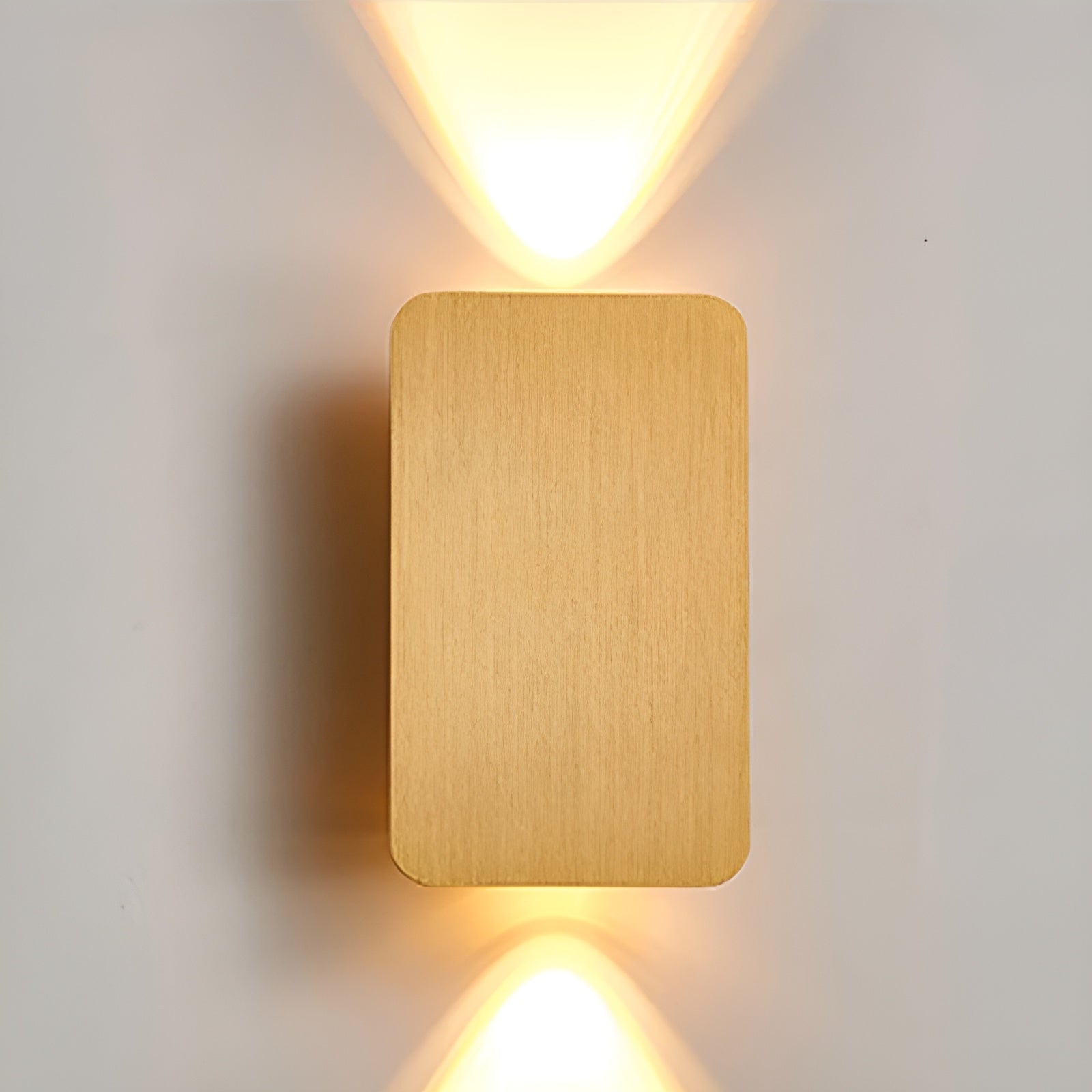 BrightBox | Elegant LED-væglampe med dobbel oplysning og stilrent design Gold Nuvenci.dk