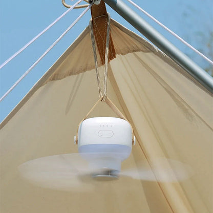 AirGlide | Trådløs Ventilator – Stille Køling med LED og Fjernbetjening