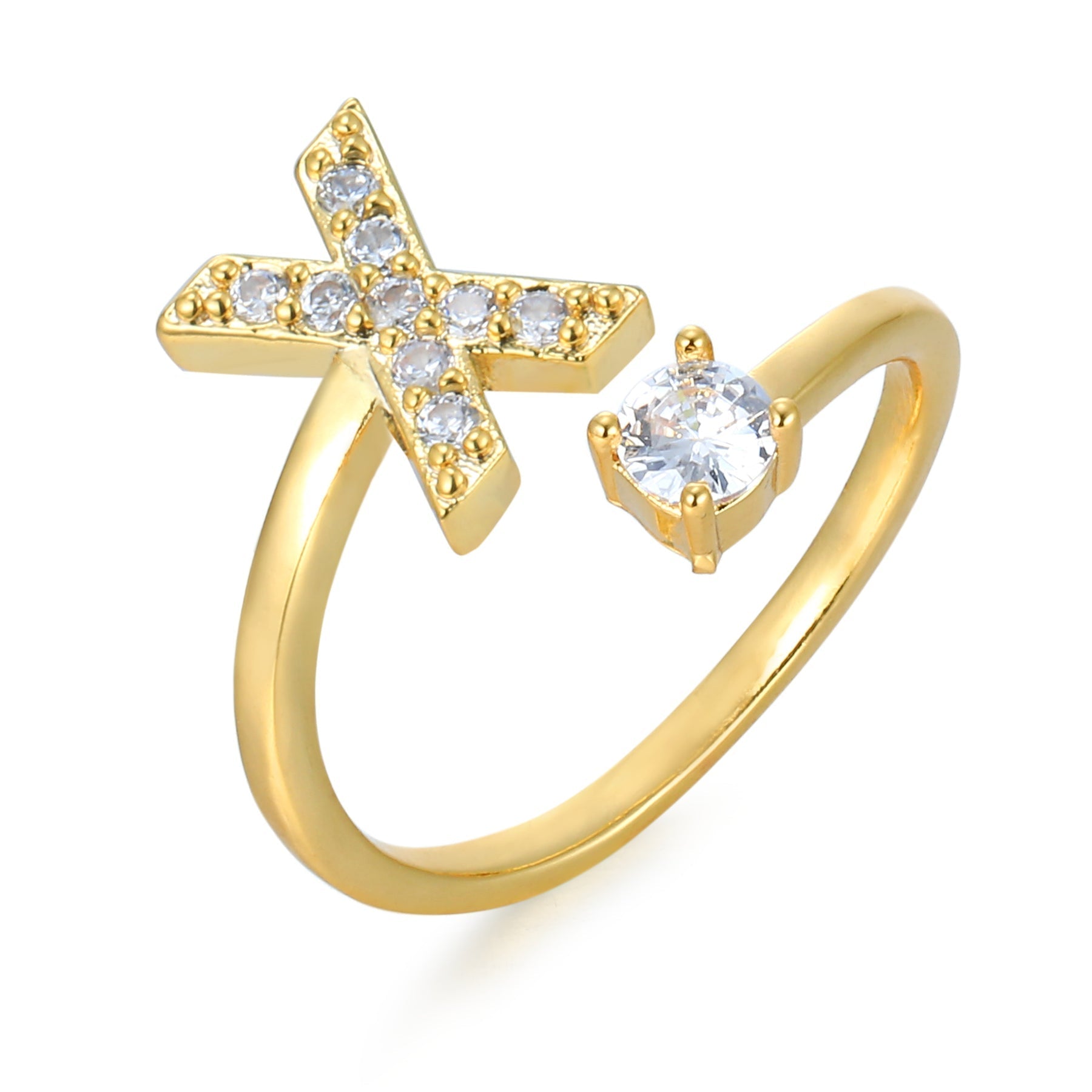 CharmBand | Personlig & Elegant Bogstavring Guld X Nuvenci.dk