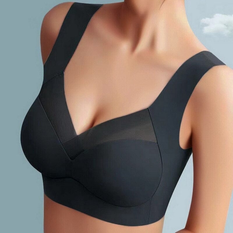 Comfybra | BH Naadløse Design med Push-Up Effekt og Ultimativ Komfort Sort Nuvenci.dk