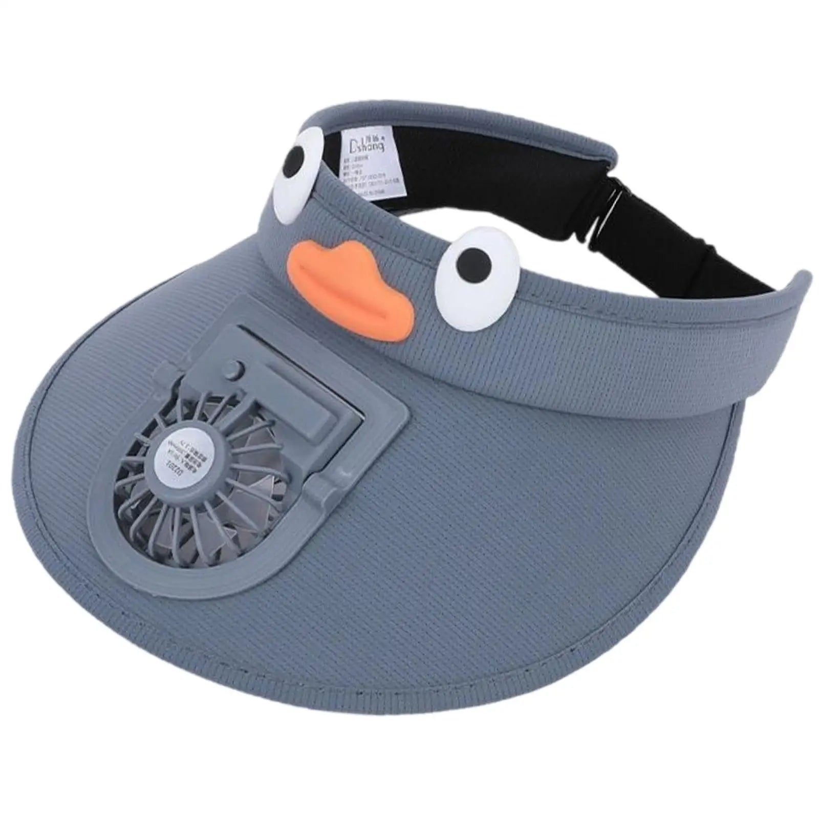 CoolCap | Børne-solen visorhat med køleventilator Grå Nuvenci.dk