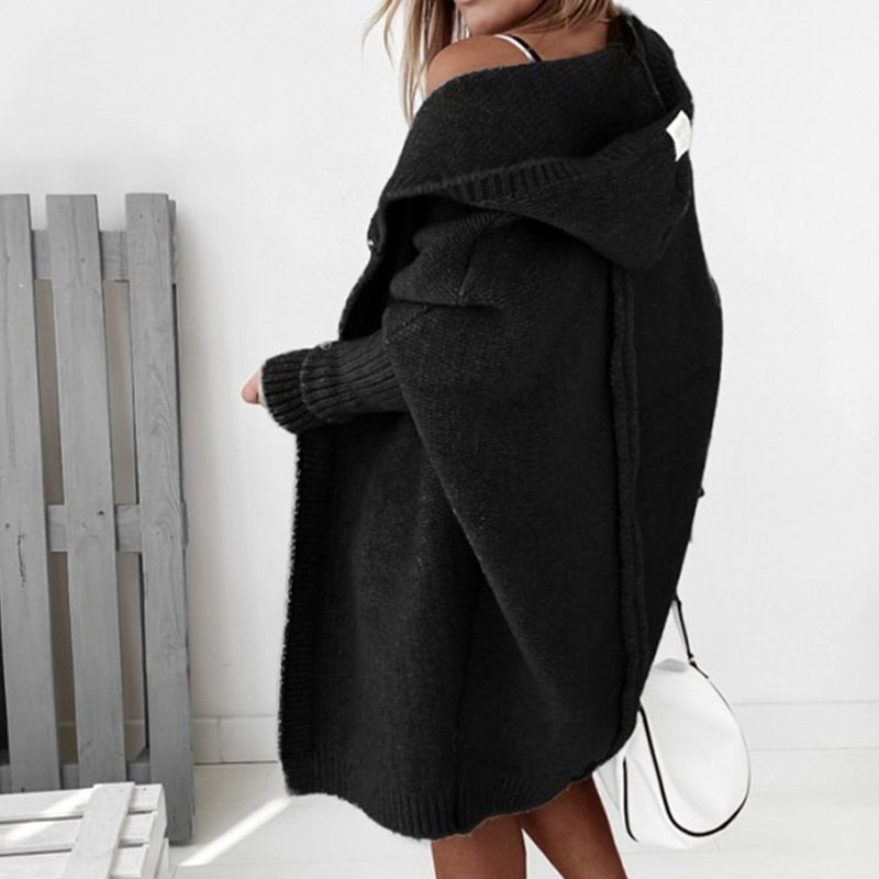 CozyWear | Elegant Damecardigan for Tidløs Elegance Sort Nuvenci.dk