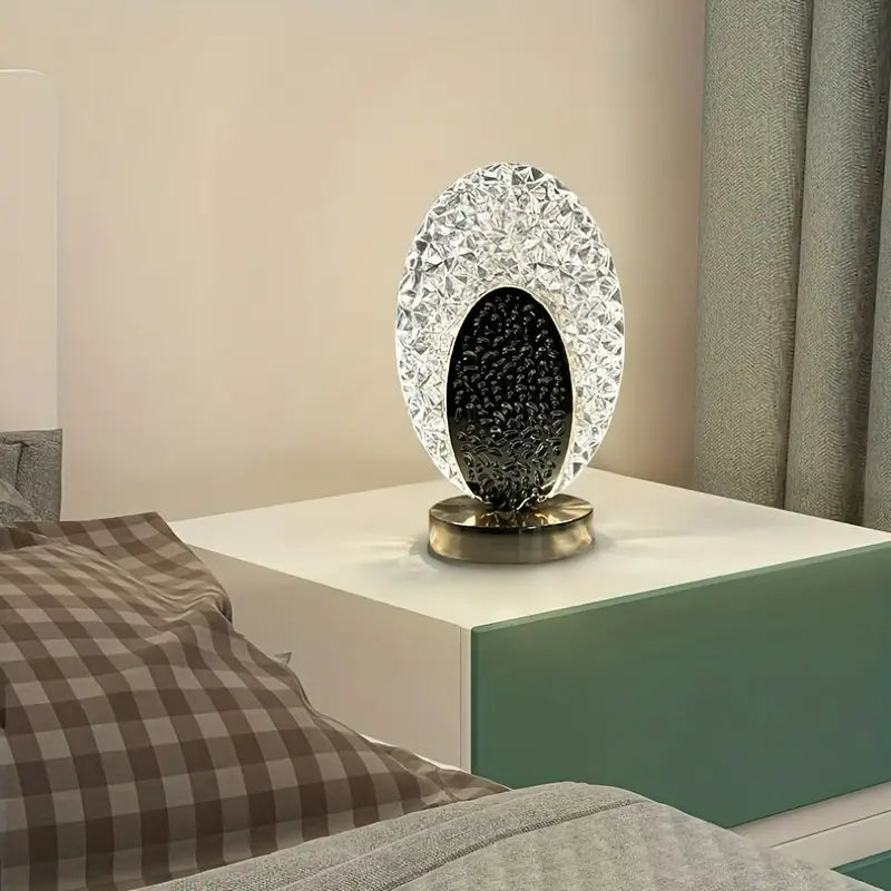 CrystalShine | Elegant og Luksuriøs Påfugl-Bordlampe Nuvenci.dk