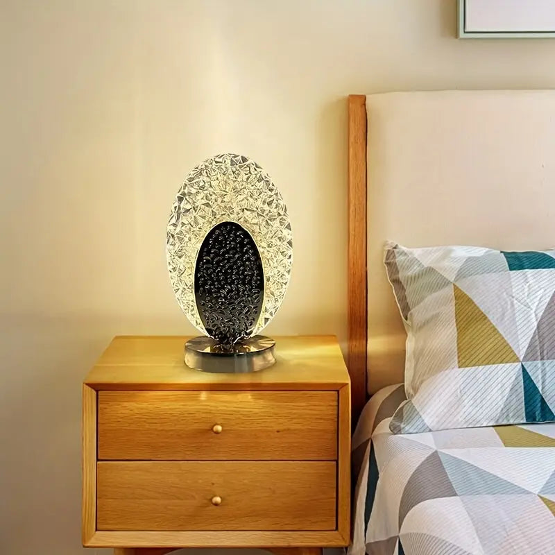 CrystalShine | Elegant og Luksuriøs Påfugl-Bordlampe Nuvenci.dk