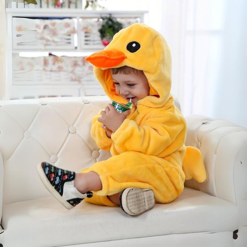 Cuddlino - Kropsdækkende Heldragt Med Hætte Duck Nuvenci.dk