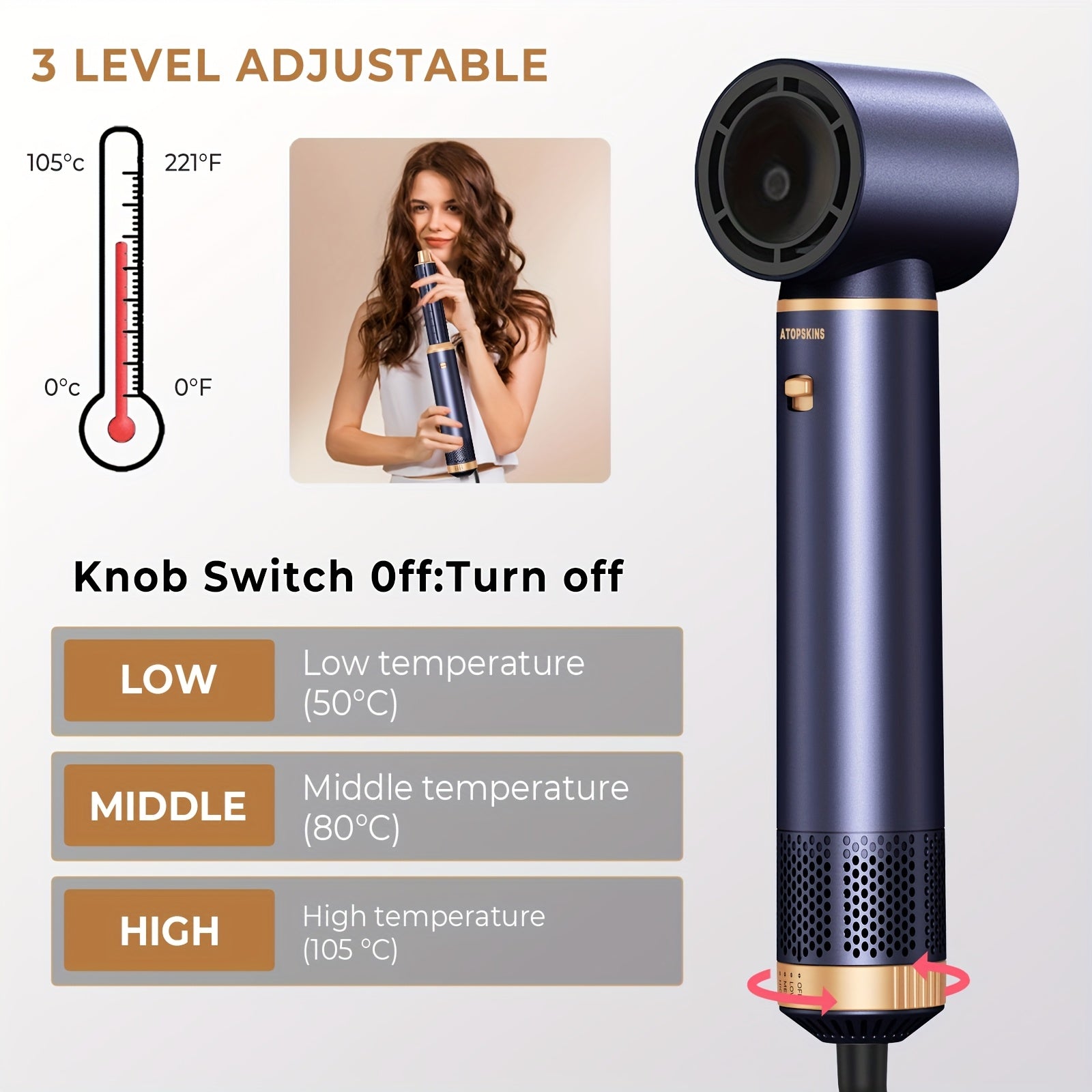 CurlMate | 5-i-1 Hårtørrer & Multistyler til Perfekte Krøller og Glat Hår Nuvenci.dk