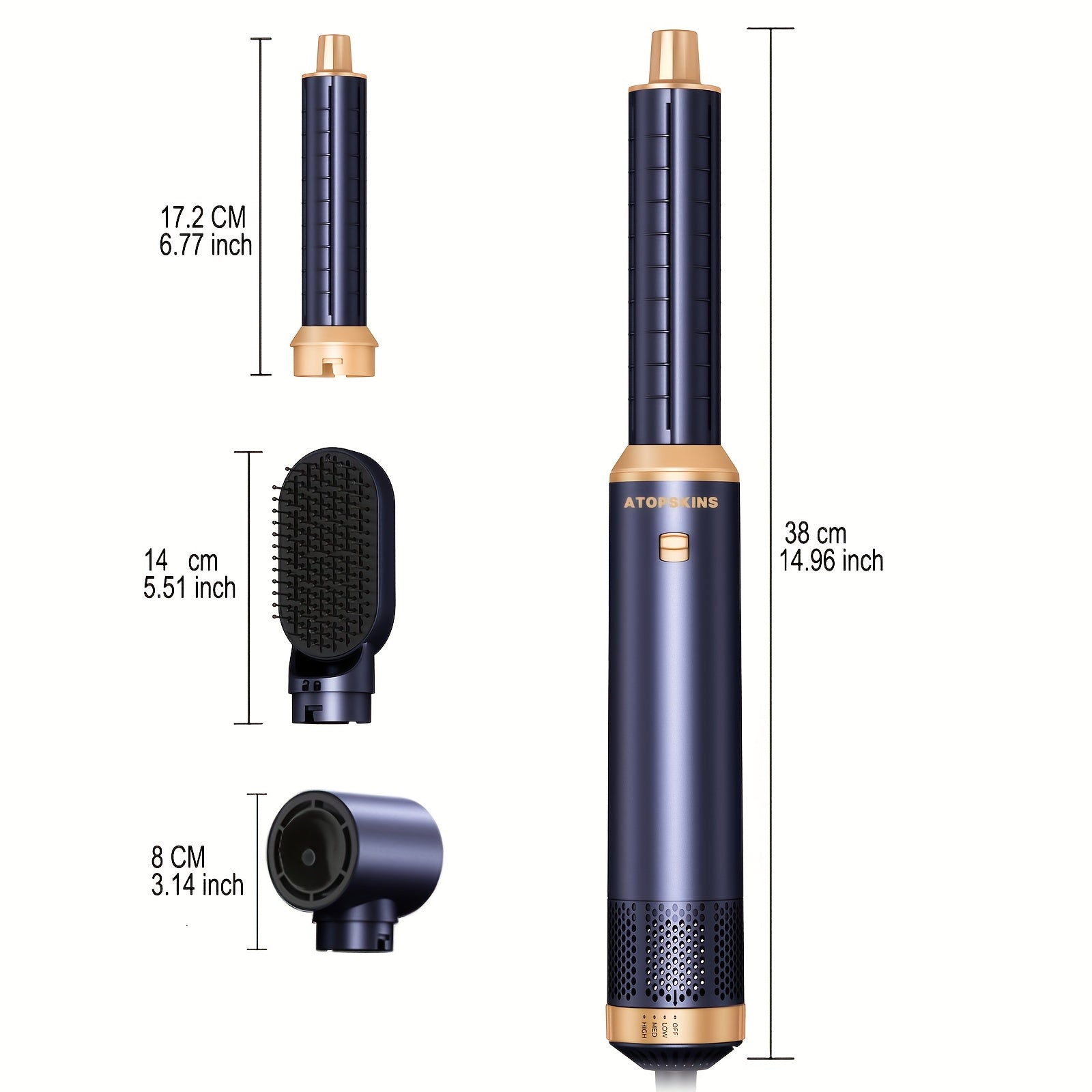 CurlMate | 5-i-1 Hårtørrer & Multistyler til Perfekte Krøller og Glat Hår Nuvenci.dk