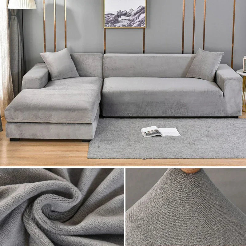 CushionEase | Stilfuldt Stræksbetræk til Sofa Grå Nuvenci.dk