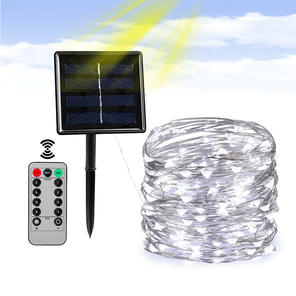 SunTwine | Solcelledrevet LED-lyskæde til balkon & have