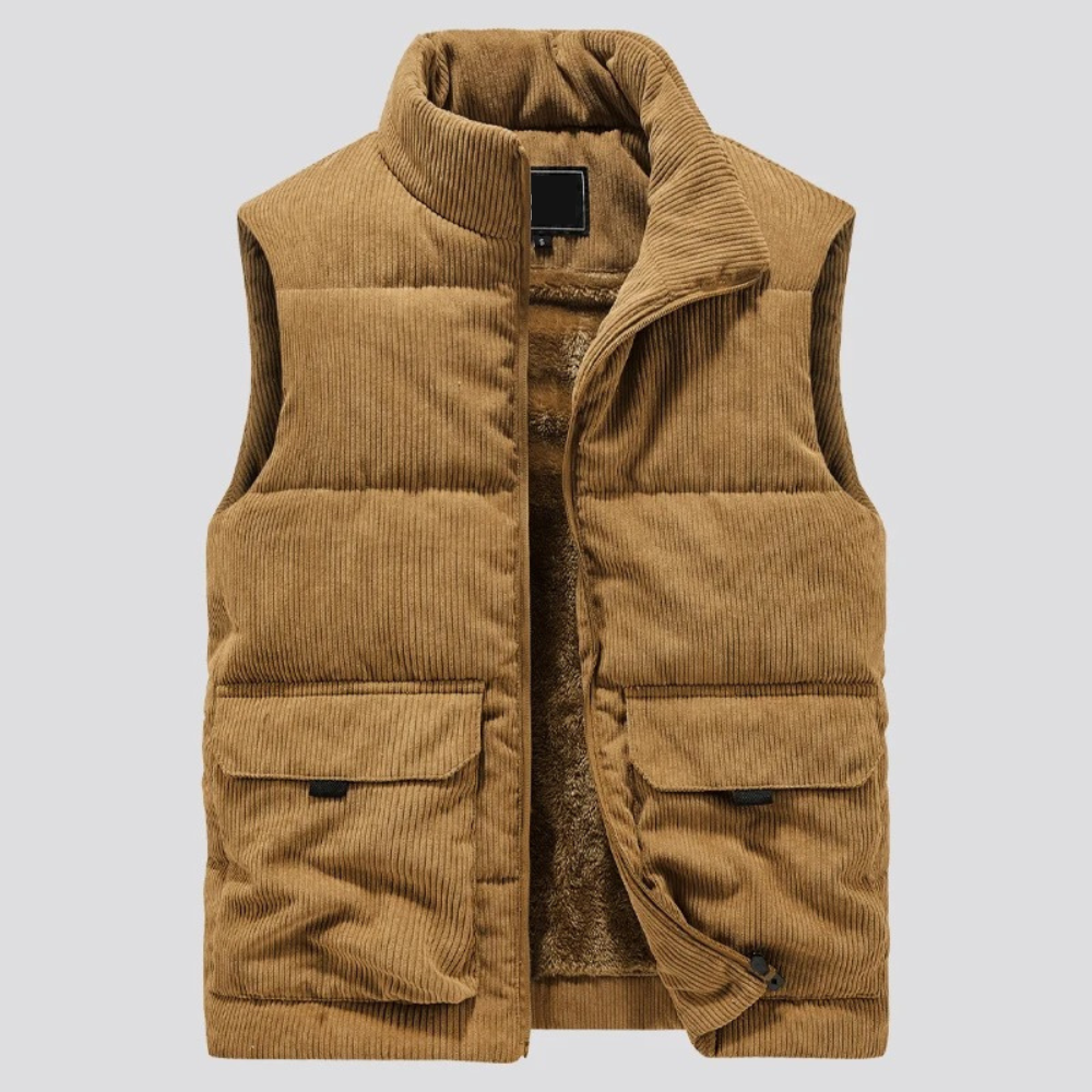 Don | Puffer-vest – Slank silhuet & praktiske lommer Brun Nuvenci.dk